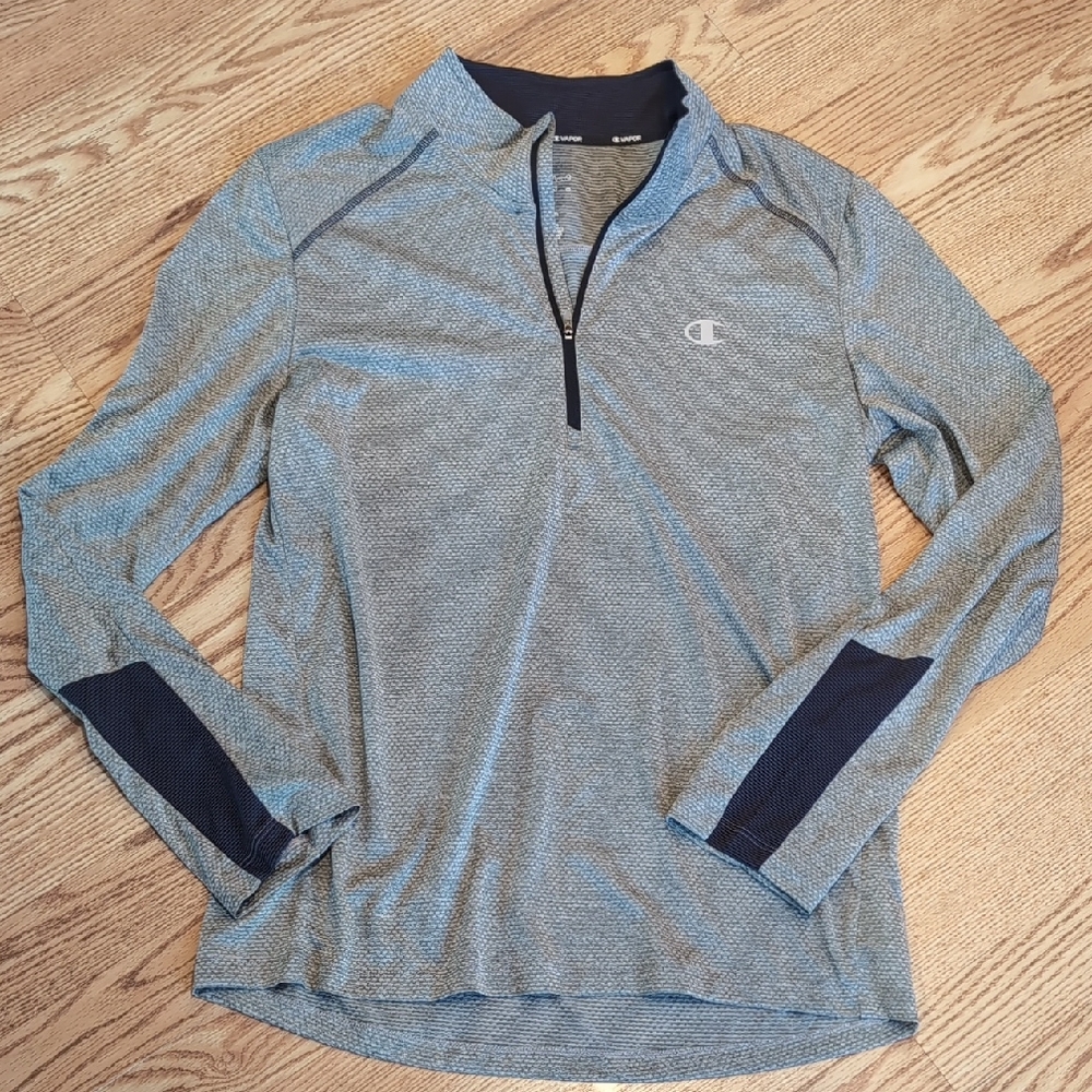 Champion Heathered Gray Quarter-Zip Pullover